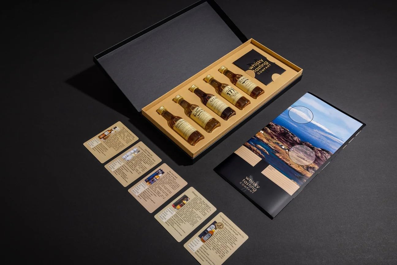 The Whisky Tasting Company - Premium Scottish Single Malts Gift Set - Including Bladnoch, Tomintoul, Glenadam, Islay, Glen Scotia 30ml