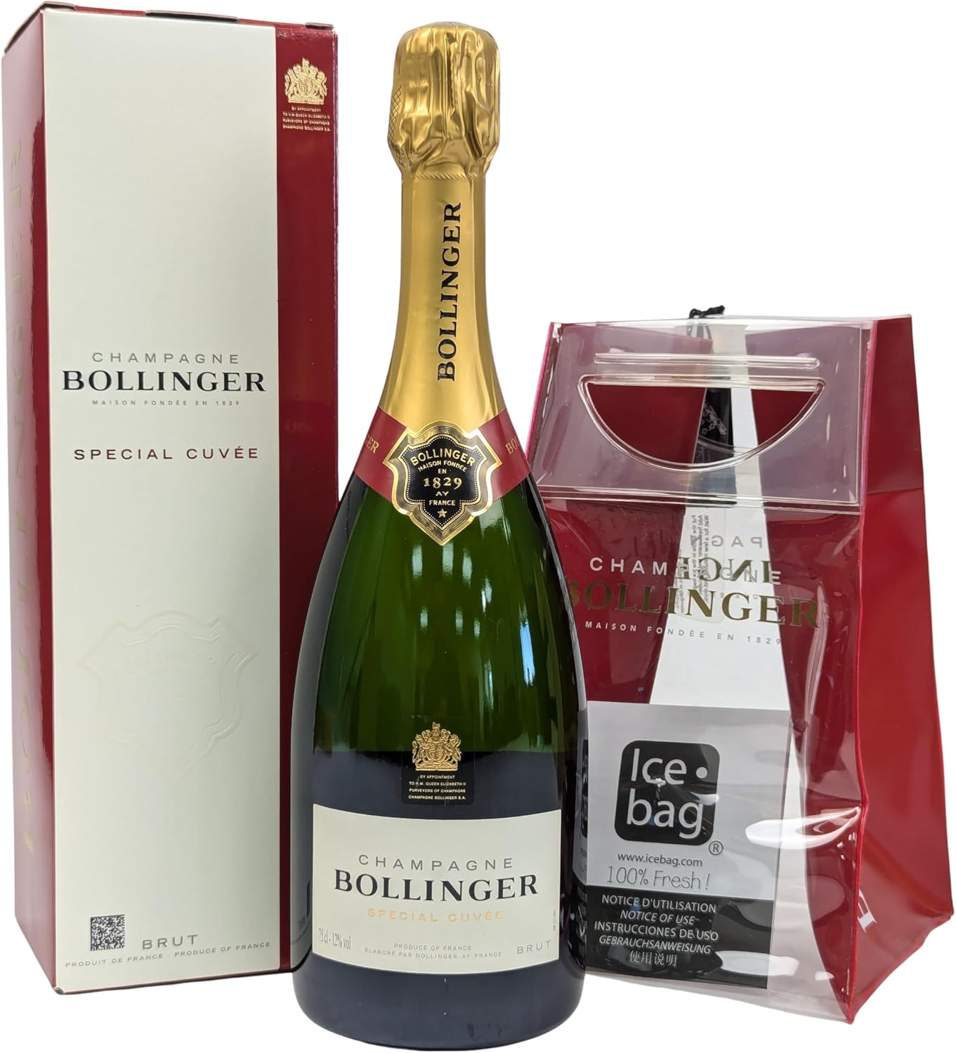 Bollinger Special Cuvée Champagne, 75cl with a Bollinger Champagne Ice Cooler Bag Gift Set