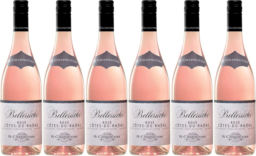 French Rose Rhone Wine Case - Belleruche Côtes-Du-Rhône Rosé M.Chapoutier 6 x 75cl