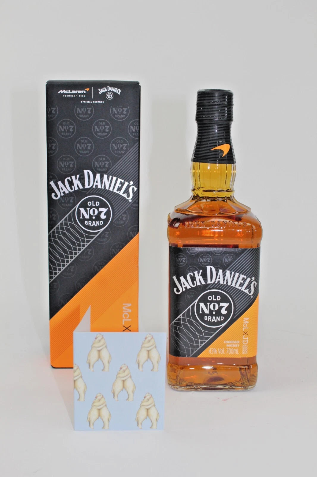 Jack Daniels Whiskey Mclaren Formula 1 edition gift set with a free giftag
