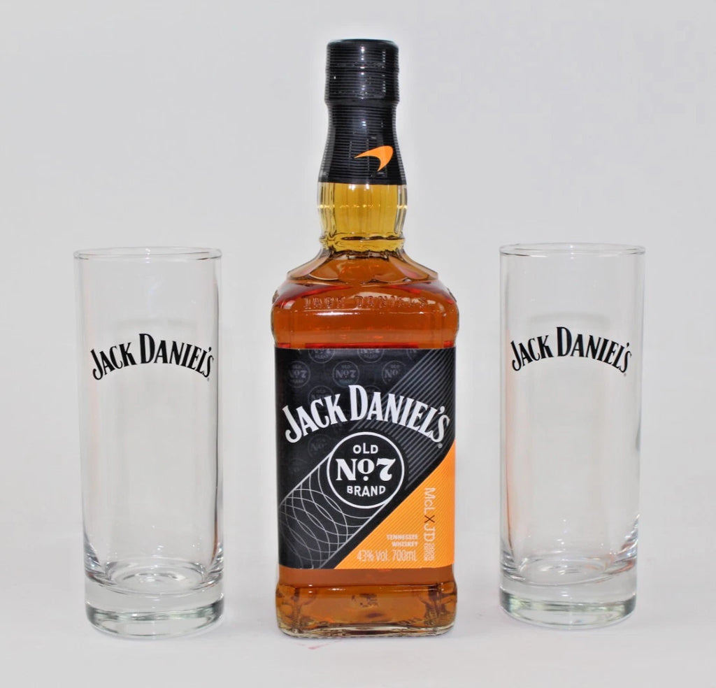 Jack Daniels Whiskey Mclaren Formula 1 edition gift set with a free giftag