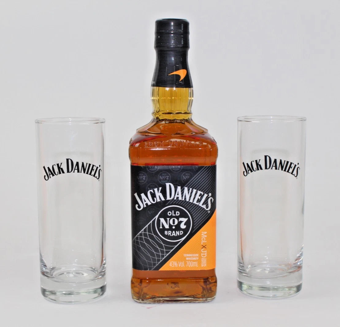 Jack Daniels Whiskey Mclaren Formula 1 edition gift set with a free giftag